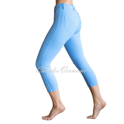 Marble Mid-Calf Cropped Leg Skinny Jean – Style 2412-213 (Powder Blue)