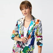 Joseph Ribkoff Abstract Print Longline Blazer Jacket - Style 241302