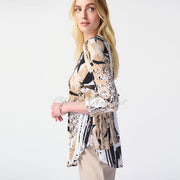 Joseph Ribkoff Abstract Print Zip Tunic Top - Style 241310