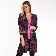 Frank Lyman Longline Printed Two-Way Cover Up Jacket - Style 241486