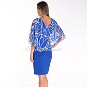 Frank Lyman Patterned Dress With Chiffon Overlay - Style 241502