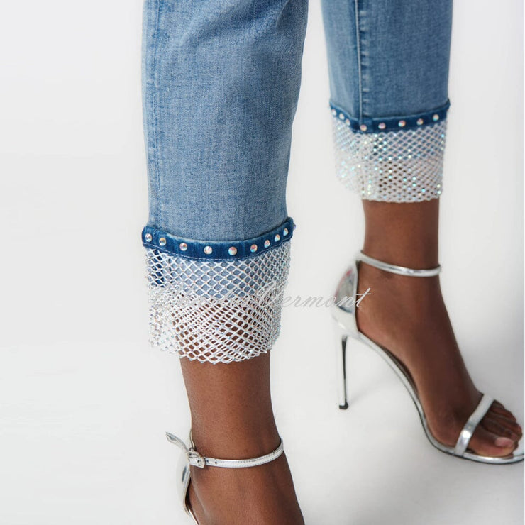 Joseph Ribkoff Embellished Mesh Jean - Style 241929