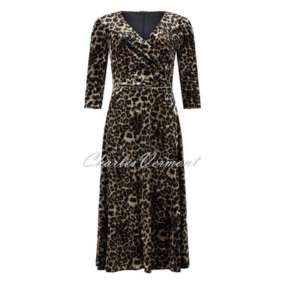 Tia Animal Print Velvet Dress - Style 78732-7858-88