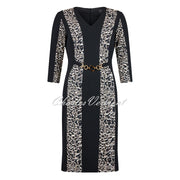 Tia Animal Print V-Neck Dress - Style 78841-7862-90