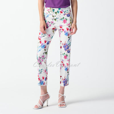 Joseph Ribkoff Floral Print Cropped Trouser - Style 242007