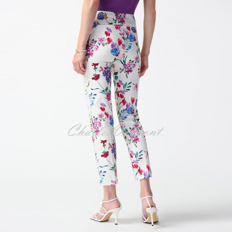 Joseph Ribkoff Floral Print Cropped Trouser - Style 242007