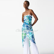 Joseph Ribkoff Tropical Print Mesh Jumpsuit - Style 242024