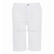 Dolcezza Short With Stud Embellishment - Style 24208 (White Denim)