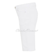 Dolcezza Short With Stud Embellishment - Style 24208 (White Denim)