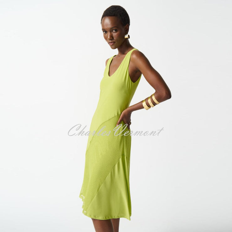 Joseph Ribkoff Asymmetric Sleeveless Dress - Style 242110 (Keylime)