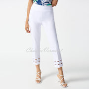 Joseph Ribkoff Cut-Out Hem Trouser - Style 242131 (White)