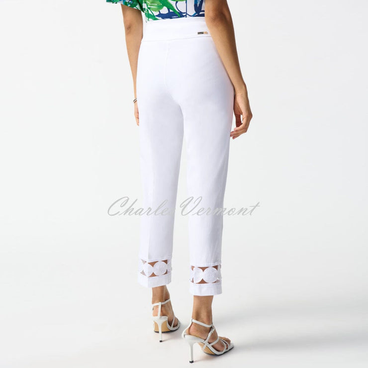 Joseph Ribkoff Cut-Out Hem Trouser - Style 242131 (White)