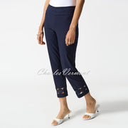 Joseph Ribkoff Cut-Out Hem Trouser - Style 242131 (Midnight Blue)