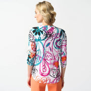 Joseph Ribkoff Floral Abstract Print Top - Style 242179