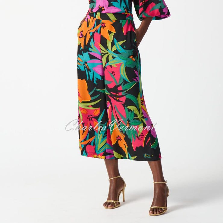 Joseph Ribkoff Tropical Print Culotte Trouser - Style 242211