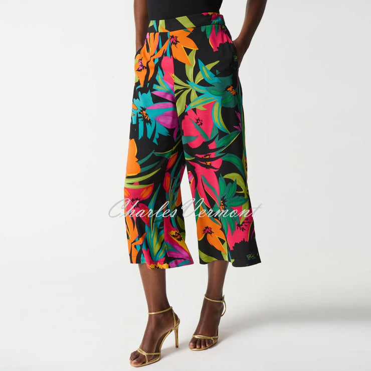Joseph Ribkoff Tropical Print Culotte Trouser - Style 242211
