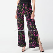 Joseph Ribkoff Leaf Print Wide-Leg Trouser - Style 242221