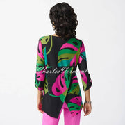 Joseph Ribkoff Tropical Palm Print Tunic Top - Style 242232