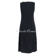 Dolcezza Sleeveless Linen Dress - Style 24258 (Dark Navy)