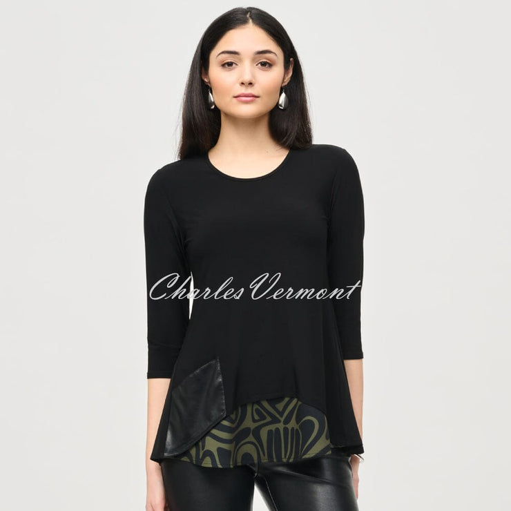 Joseph Ribkoff Tunic Top With Abstract Print Layer - Style 243123