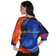 Frank Lyman Abstract Sunset Print V-neck Top - Style 243138