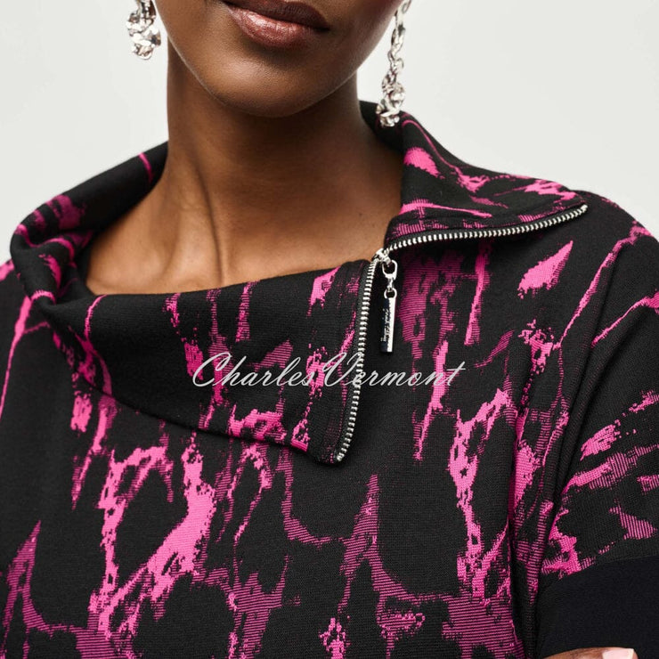 Joseph Ribkoff Jacquard Cowl Neck Tunic Top - Style 243247