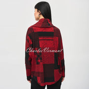 Joseph Ribkoff Patchwork Print Cowl Neck Top - Style 243249