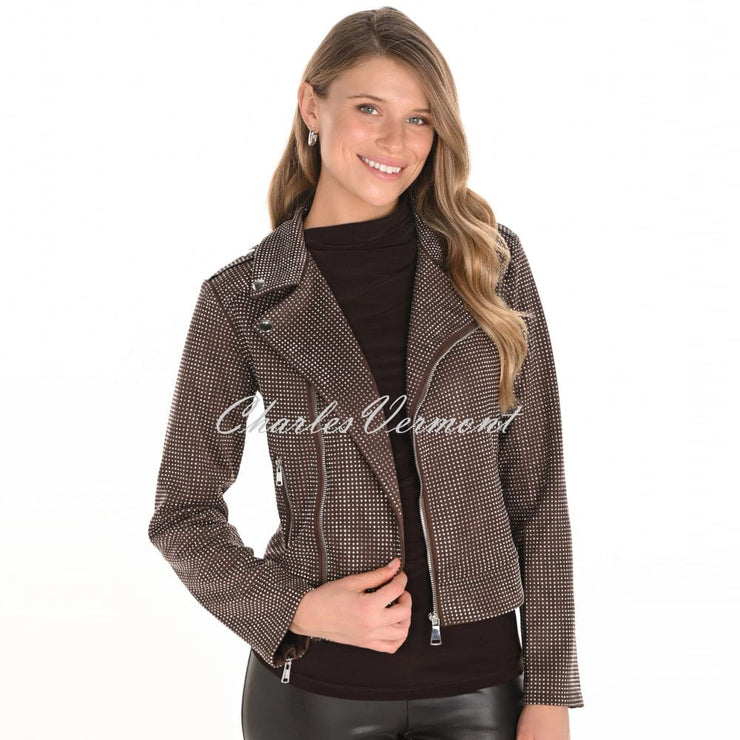 Frank Lyman Rhinestone Jacket - Style 243444U (Mocha)