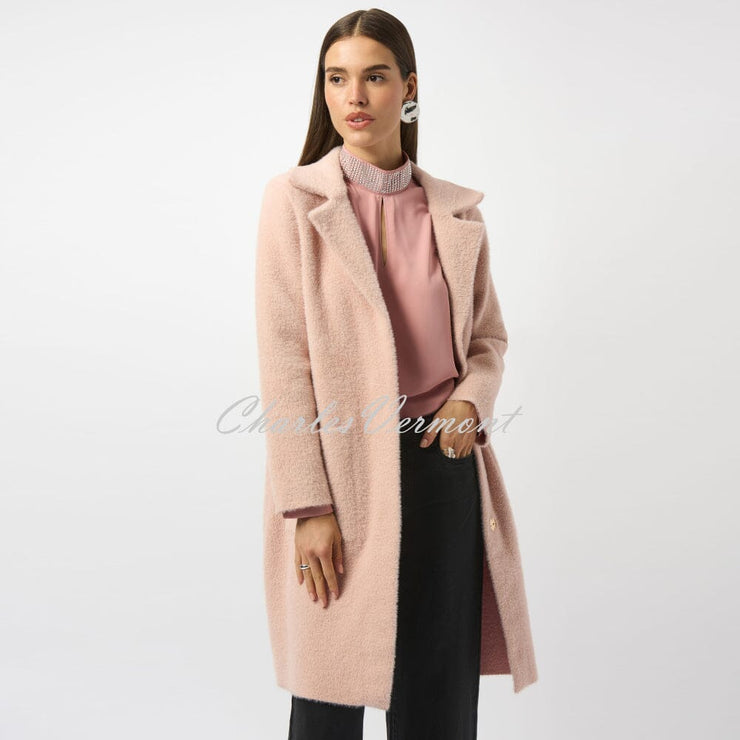 Joseph Ribkoff Faux Fur Coat - Style 243923 (Rose)