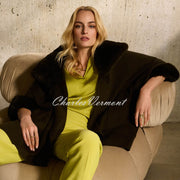  Joseph Ribkoff Faux Fur Knit Cape - Style 243930