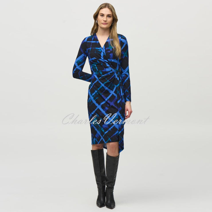 Joseph Ribkoff Abstract Print Wrap Dress - Style 244131