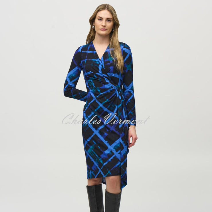 Joseph Ribkoff Abstract Print Wrap Dress - Style 244131