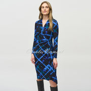 Joseph Ribkoff Abstract Print Wrap Dress - Style 244131