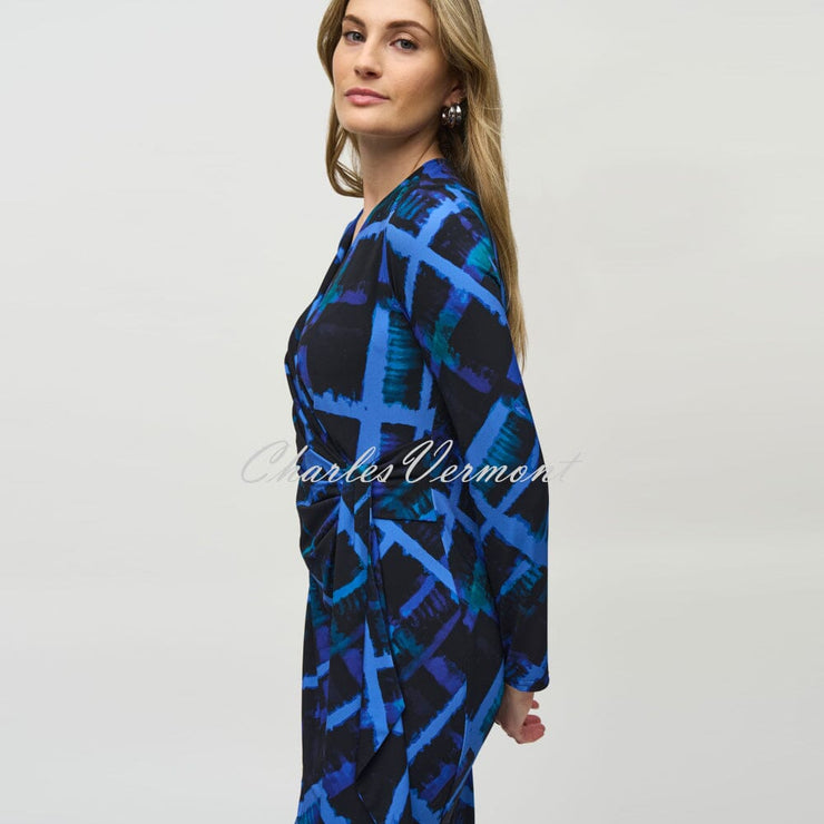 Joseph Ribkoff Abstract Print Wrap Dress - Style 244131