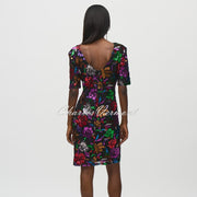 Joseph Ribkoff Floral Sequin Dress - Style 244180