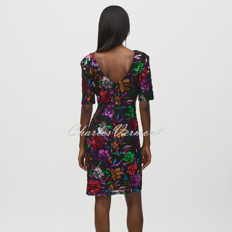 Joseph Ribkoff Floral Sequin Dress - Style 244180