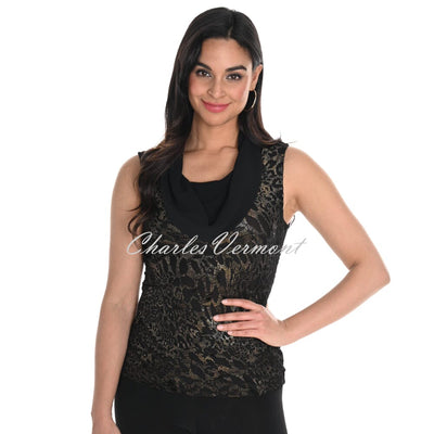 Frank Lyman Cowl Neck Sleeveless Top - Style 244217