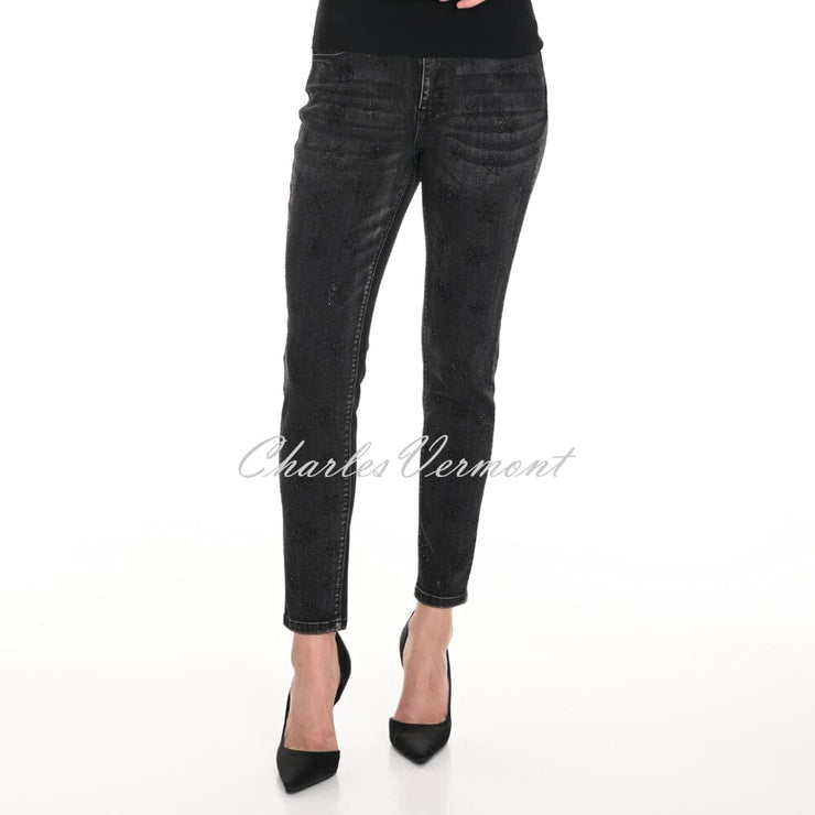 Frank Lyman Diamanté Snowflake Jean - Style 244647U