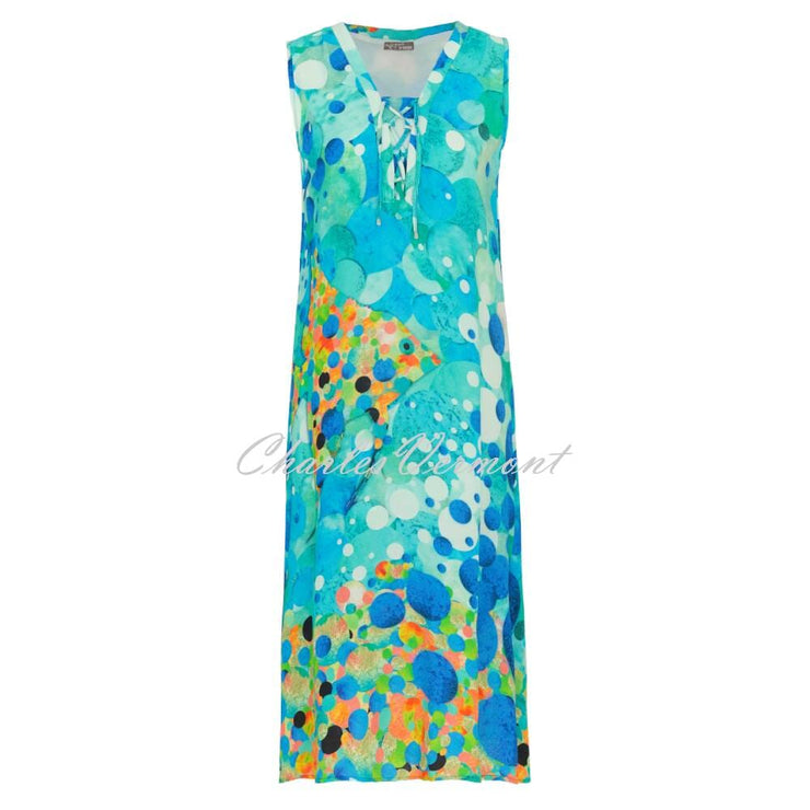 Dolcezza 'Big Angel Fish Mosaic' Sleeveless Dress - Style 24623