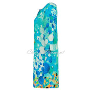 Dolcezza 'Big Angel Fish Mosaic' Dress With Keyhole Neckline - Style 24624