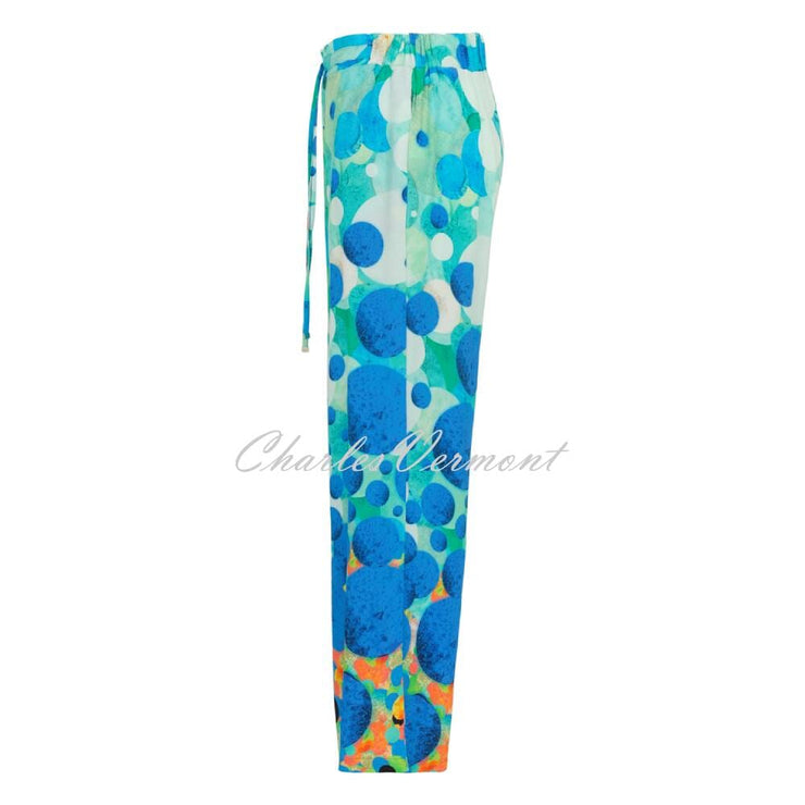 Dolcezza 'Big Angel Fish Mosaic' Drawstring Wide Leg Trouser - Style 24625