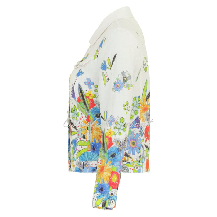 Dolcezza 'New Bouquet' Linen Jacket - Style 24766