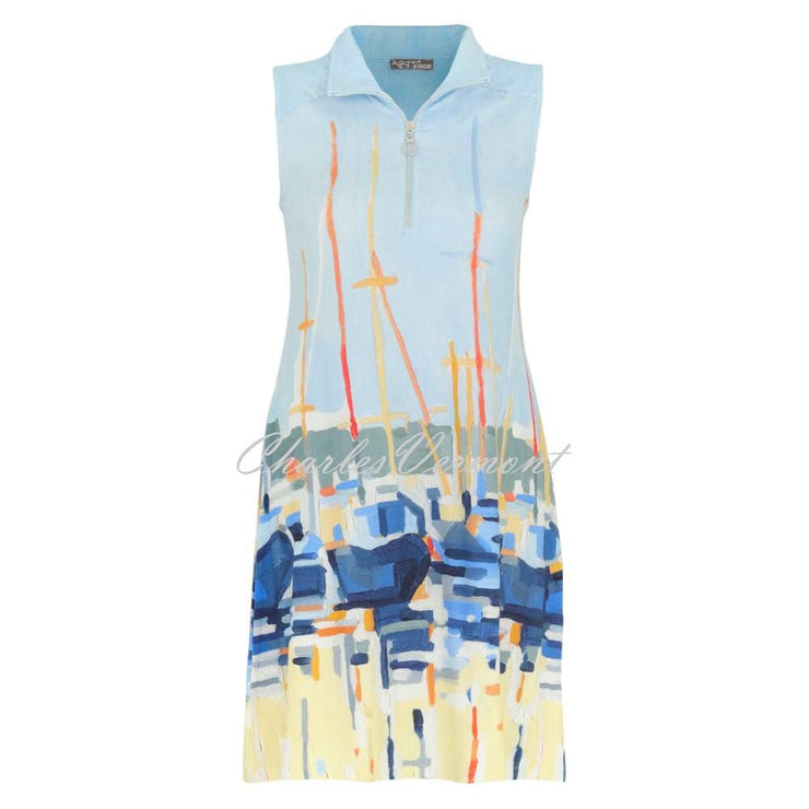 Dolcezza 'Marina Interpretation' Zip Sleeveless Dress - Style 24793
