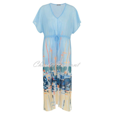 Dolcezza 'Marina Interpretation' Longline Beach Cover Up Dress - Style 24811
