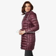 Frandsen Longline Padded Coat - Style 103-588-49 (Prune)