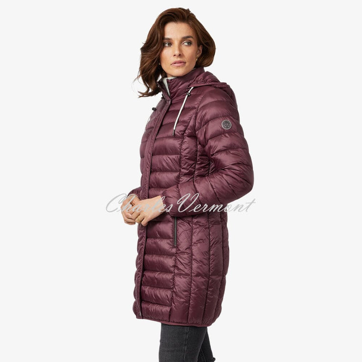 Frandsen Longline Padded Coat - Style 103-588-49 (Prune)