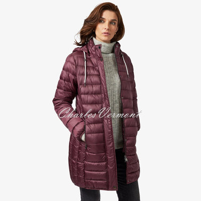 Frandsen Longline Padded Coat - Style 103-588-49 (Prune)