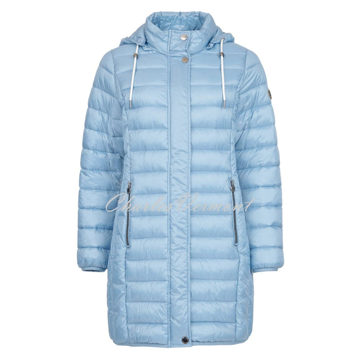 Frandsen Longline Padded Coat - Style 103-588-612 (Pale Blue)