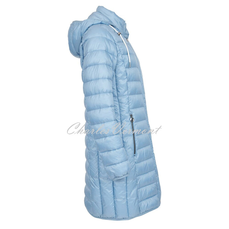 Frandsen Longline Padded Coat - Style 103-588-612 (Pale Blue)