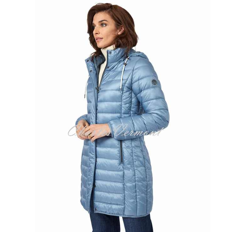 Frandsen Longline Padded Coat - Style 103-588-612 (Pale Blue)
